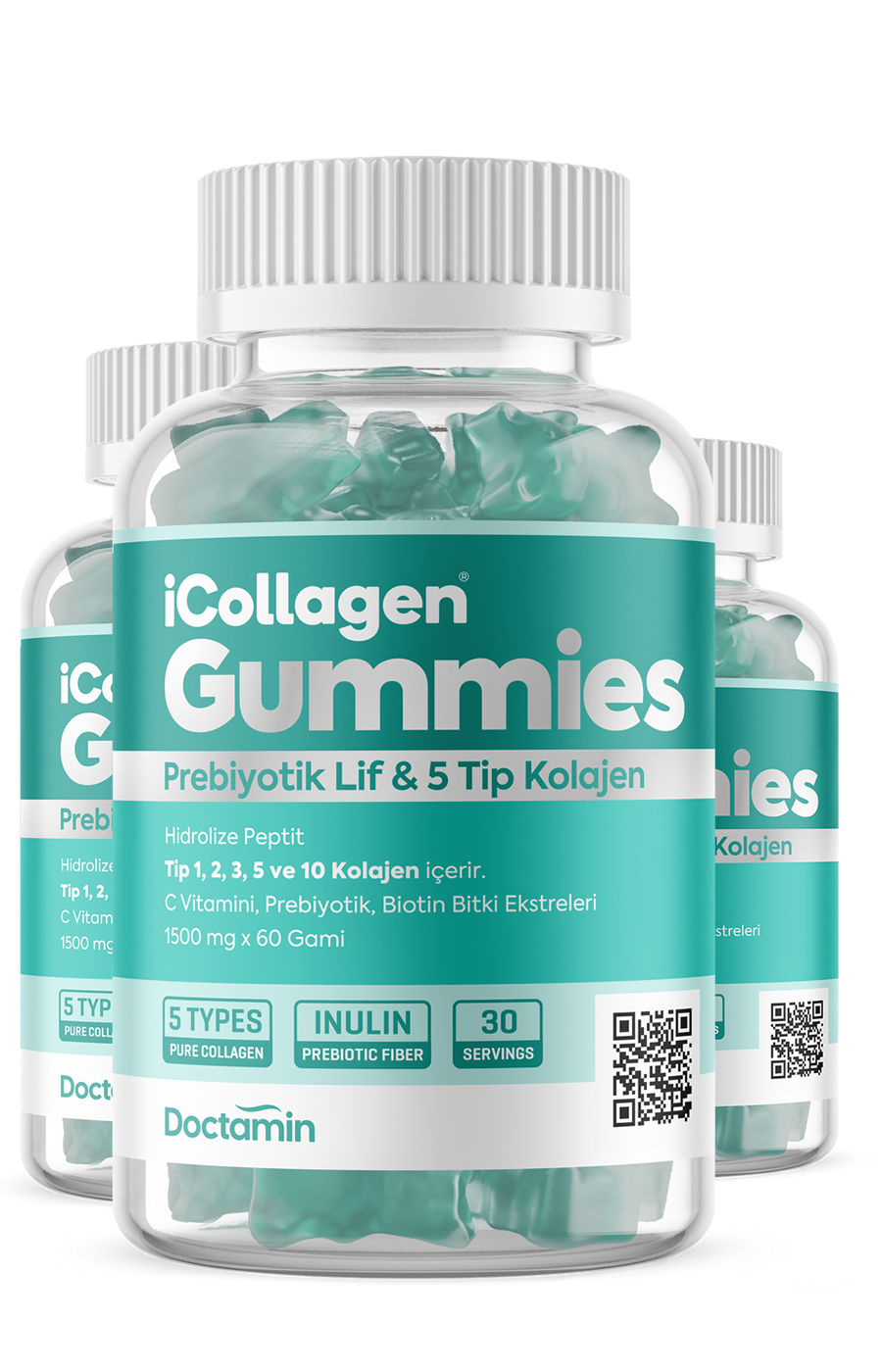 3 Kutu iCollagen® Gummy 5 Tip Kolajen + Prebiyotik