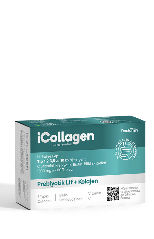 1 Kutu iCollagen® Tablet 5 Tip Kolajen + Prebiyotik