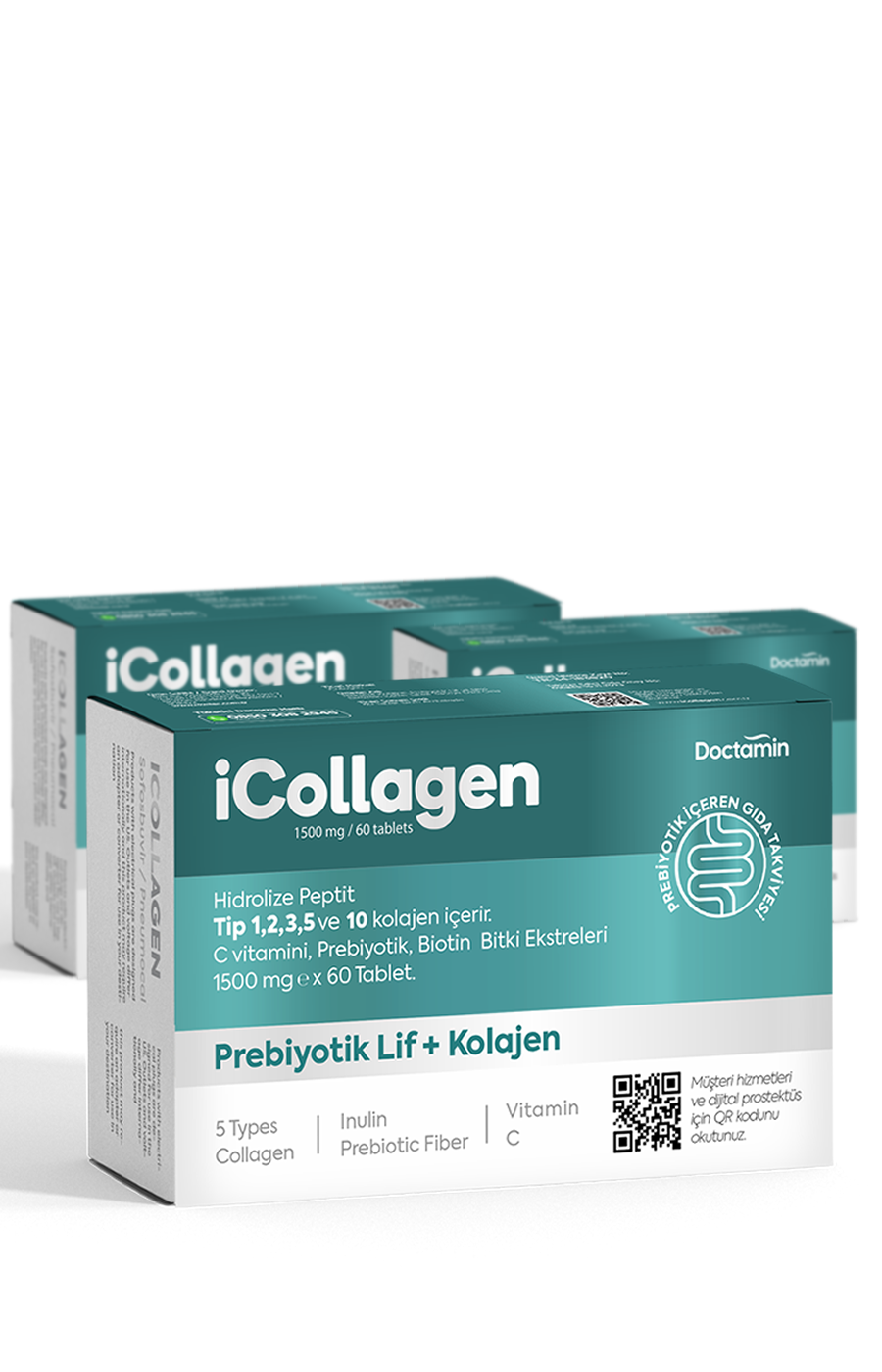 3 Kutu iCollagen® Tablet 5 Tip Kolajen + Prebiyotik